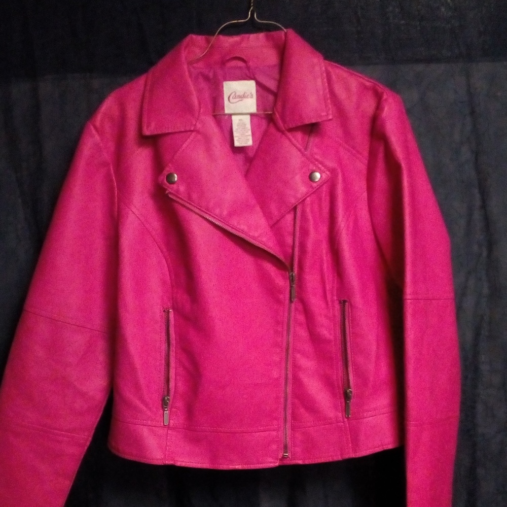 Candies Leather Like Moto Jacket